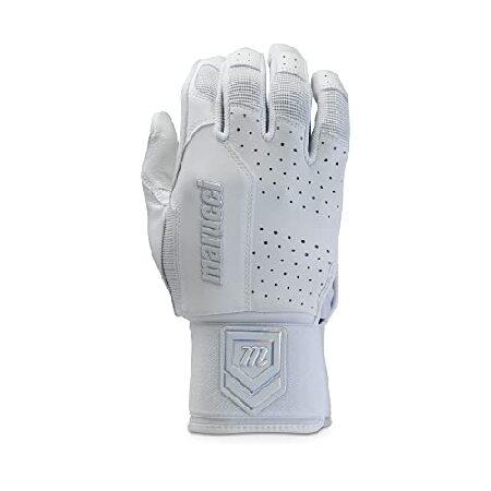 Marucci Luxe Adult Batting Glove, White/White, Adu...