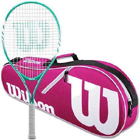 Wilson Serena ジュニア 21インチ テニスラケット ピンクのアドバンテージIIテニスバ...