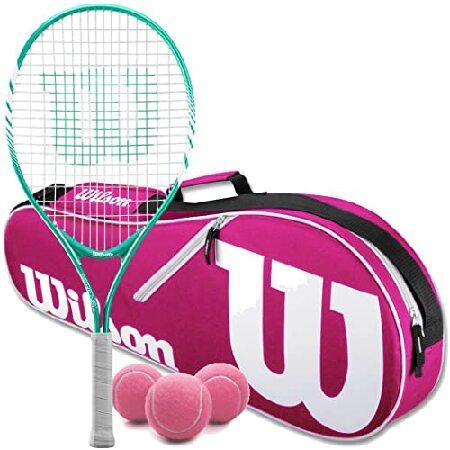 Wilson Serena ジュニア 23インチ テニスラケット ピンクのアドバンテージIIテニスバ...