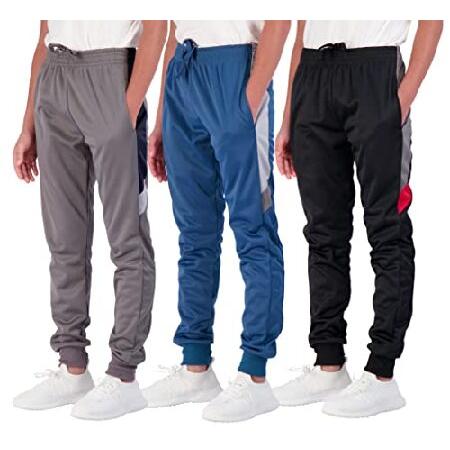 3 Pack Boys Tricot Sweatpants Joggers Kids Boy Jog...