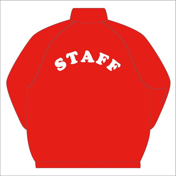 加工賃 イベント用 ジャンパー ハーフコート ポロシャツ 『10枚〜19枚用』 STAFFプリント加...