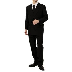 ダブル礼服 ２ツ釦ブラック フォーマル スーツ ダブル