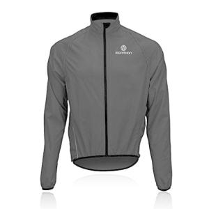 Morethan サイクル ジャケット ウインドブレーカー 防風 バックポケット付き メンズ WVP-005 ブラック S