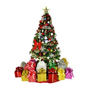 クリスマスツリー セット オーナメント LEDライト イルミネーション付き キラキラ 雰囲気満々 暖かい おしゃれ 飾り 大型 18点セット