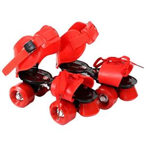 Bonarca 着脱式 子供用 ローラースケート −選べる4色ー 19cm〜25cm対応 四輪 レッド