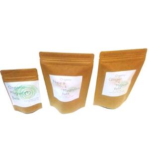 Organic Mugwort Bath 5pc/オーガニックよもぎ風呂 5パック よもぎ蒸し 妊活 温活 ハーブ風呂 (Mugwort&Ginger Bath/