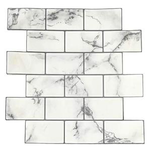 Rikopin 3D タイルシール 立体 30.5×30.5cm 洗面所 キッチン 模様替え  防水 防油 防汚 剥がせ