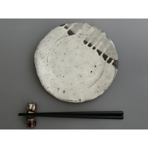 中川自然坊窯　粉引唐津手捻皿（大）　2客　唐津焼