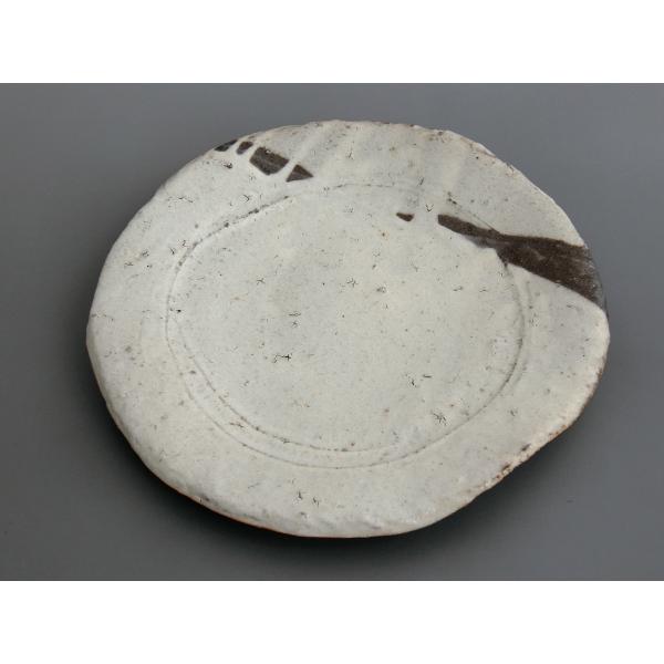 中川自然坊窯　粉引唐津手捻皿（大）　単品　唐津焼