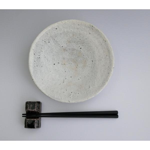 中川自然坊窯　粉引唐津七寸皿　唐津焼