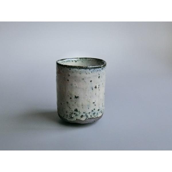 【唐津焼中川自然坊窯】中川恭平作 斑唐津筒湯呑（紙箱入）