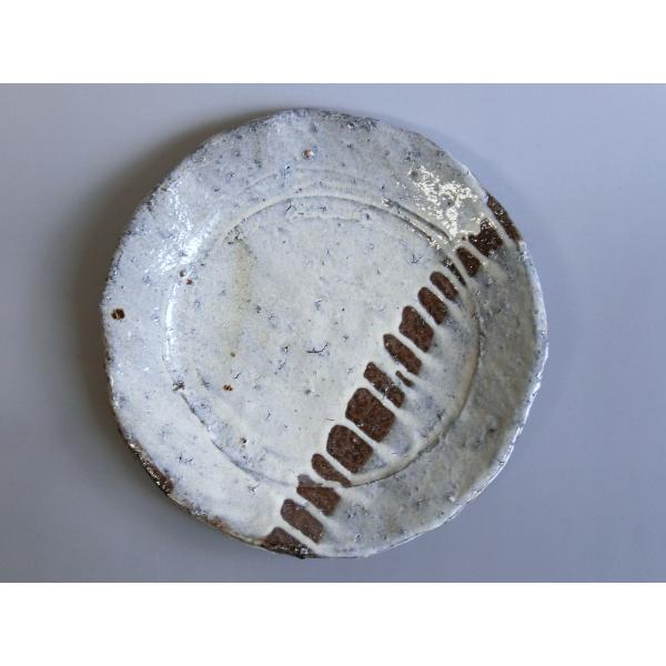 【唐津焼中川自然坊窯】中川恭平作 粉引唐津手捻皿