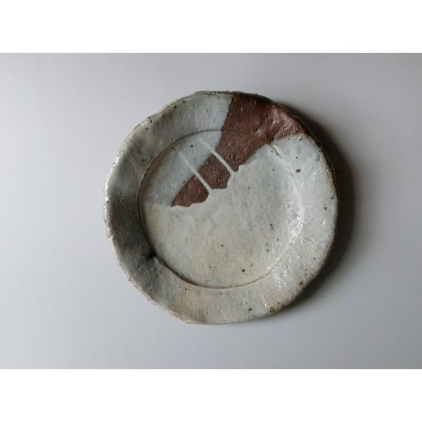 【唐津焼中川自然坊窯】中川恭平作 粉引唐津手捻皿