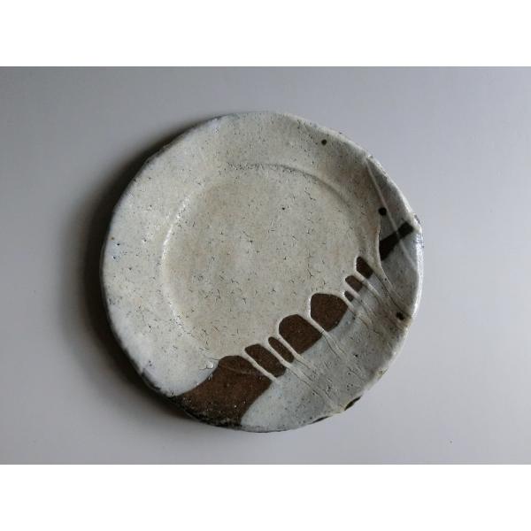 【唐津焼中川自然坊窯】中川恭平作 粉引唐津手捻皿