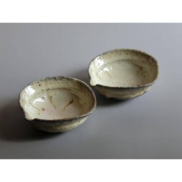 【唐津焼中川自然坊窯】中川恭平作 斑唐津片口向付　二客