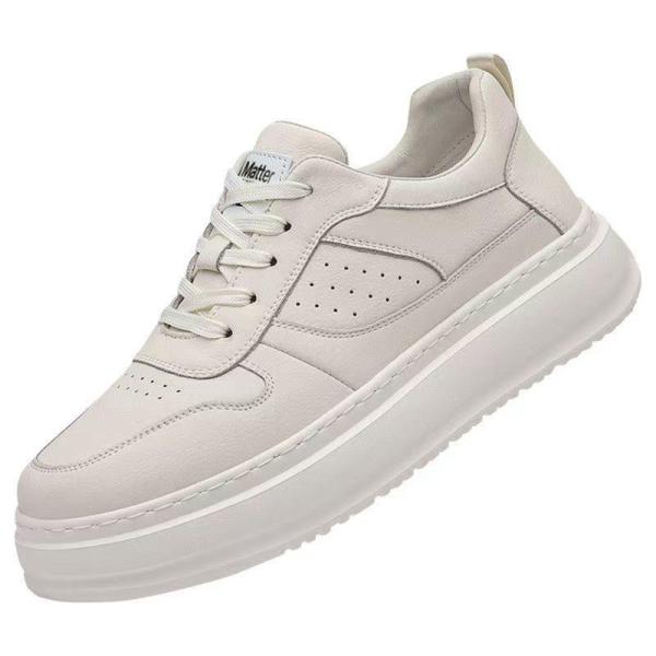 スニーカー メンズ スケートシューズ 厚底 カジュアルシューズ 革 防水 スポーツ ウォーキングおし...