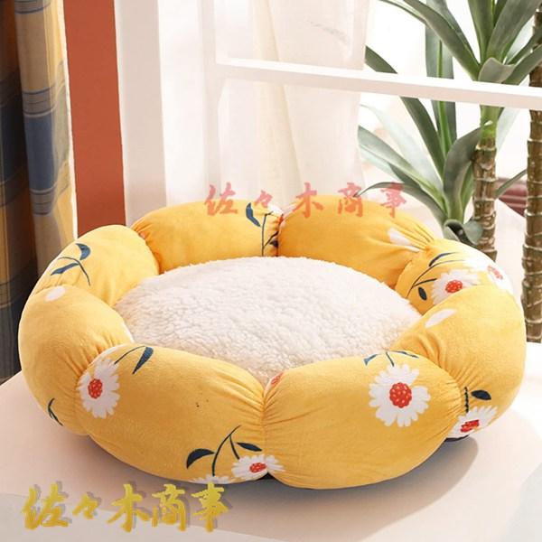 猫ベッド 通年 犬 ベッド ラウンドベッド 80*80*18 ネコ 洗える ペットベッド 円型 小型...