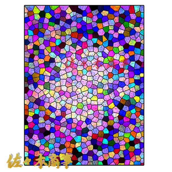 ステンドグラス 窓用 断熱シート フィルム 遮光 UVカット おしゃれ 装飾 裏面粘着加工 目隠しシ...