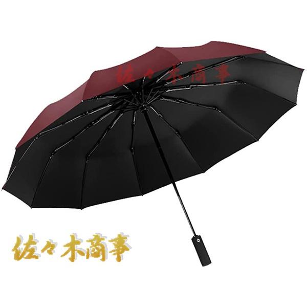折りたたみ傘 折り畳み傘 日傘 12リブ自動開閉式防風雨傘 台風対応 梅雨対策 耐風 撥水 UVカッ...