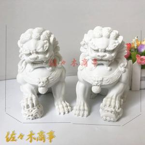 希少 シーサー 阿形の狛犬 魔除け 置物 獅子 狛犬 置物 獅子 シーサー玄関 神棚 風水 こまいぬ 雄雌セット 一対