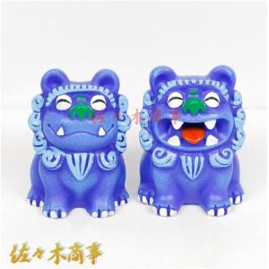 獅子 狛犬 シーサー 翡翠 天然石 置物 オブジェ 優雅 伝統的 運 金運