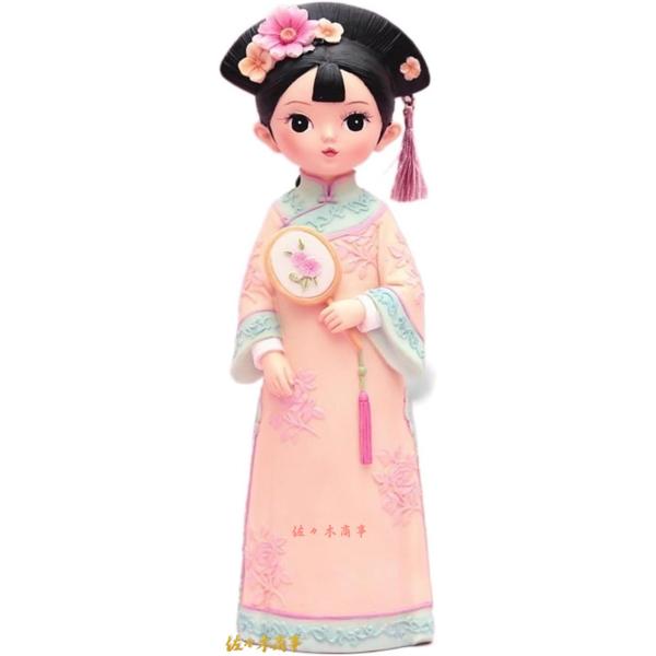 卓上置物 故宮博物院の人形宮殿スタイルの漢服女の子の装飾ガールフレンドと親友へのギフト中国風の手作り...