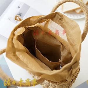 手織りの袋 巾着 トートバッグ 軽量 かごバッ...の詳細画像2