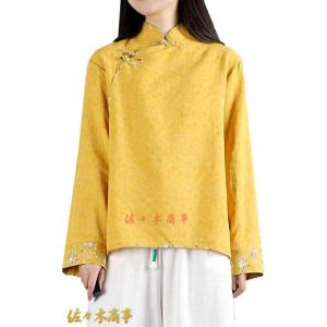 民族衣装 チャイナ民族服 中華服 茶服 チャイナ風 tシャツ チーパオ チャイナ シャツ ブラウス レディース チャイナ服 トップス 長袖