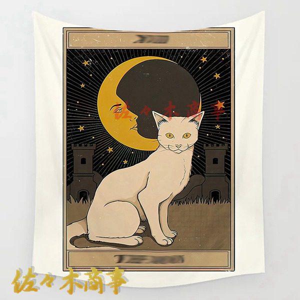 装飾画 絵画 ホーム飾り タペストリー 猫 プリント かわいい 壁掛け 装飾背景布 柔らかい ルーム...