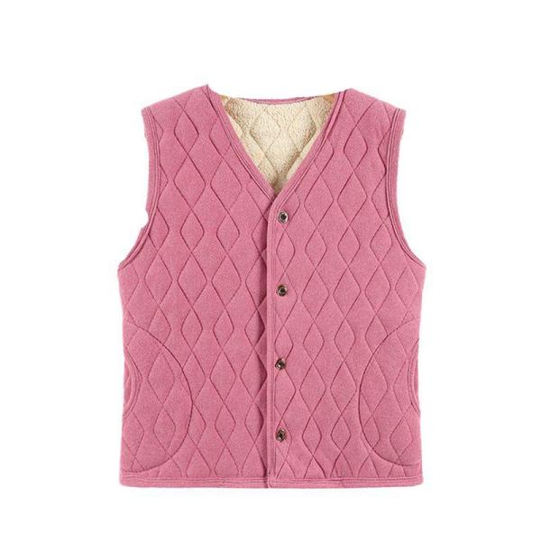 裏起毛ベスト レディース 防風保温 防寒ベスト 高齢者 花柄 前開き インナー 袖なしアウター トッ...