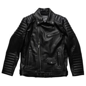 ライダースジャケット メンズ 本皮ジャン 髑髏柄...の商品画像