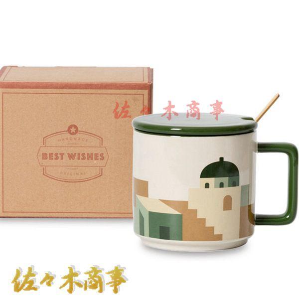 マグカップ コーヒーカップ スプーン付き 1客セット 砂漠 オアシス サボテン 風景 ペア レトロ ...