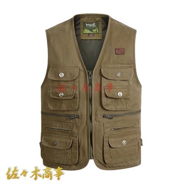 綿100 ミリタリー フィッシングベスト XL~6XL メンズ カメラマンベスト マルチポケット カ...