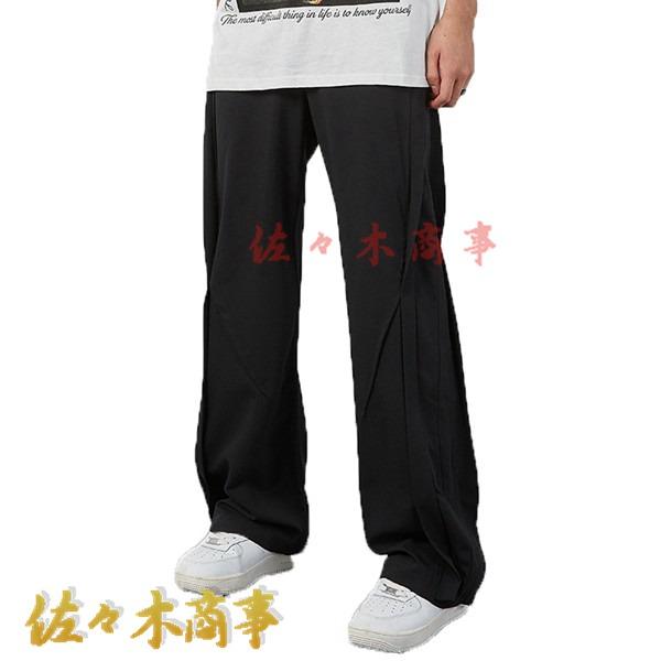 フレアパンツ メンズ シューカット ブーツカット ベルボトム ハイストリート デザイン性 シンプル ...