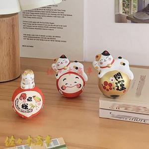 【未使用品】招きお多福さん　開運置物 お福さん 置物 日本製 常滑焼 開運 縁起物（にこっお多福さんO-283