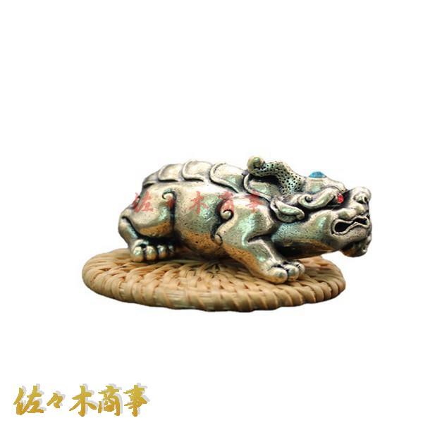 貔貅 ヒキュウ 風水 置物 木彫り 金運アップ 開運グッズ ミニ 商売繁盛 厄除け 財運 繁栄 招財...