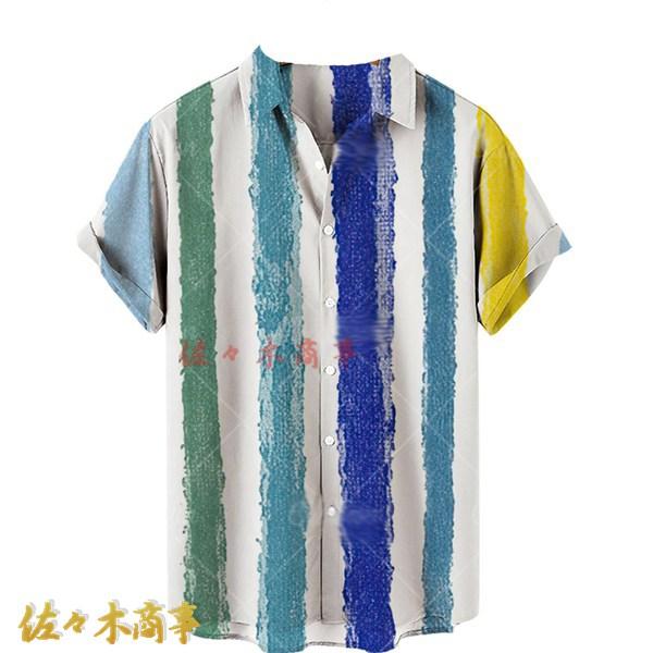 アロハシャツ ハワイ風 メンズ 半袖 ビーチシャツ 3Dプリント ゆったり おしゃれ シンプル ベー...