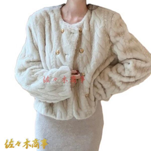 レディース ファーコート エコファー アウター ブルゾン ノーカラー ボアジャケット 防寒 防風 ボ...