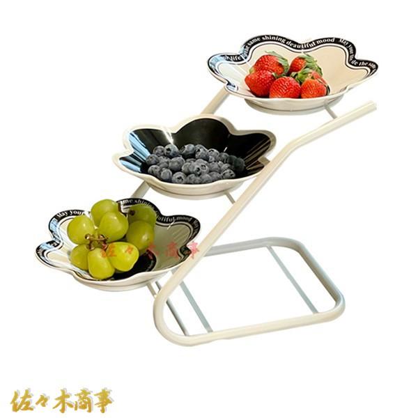 デザートラック ケーキスタンド セラミック 3層 ウェディングプレート ケーキ装飾 お菓子皿 プラッ...