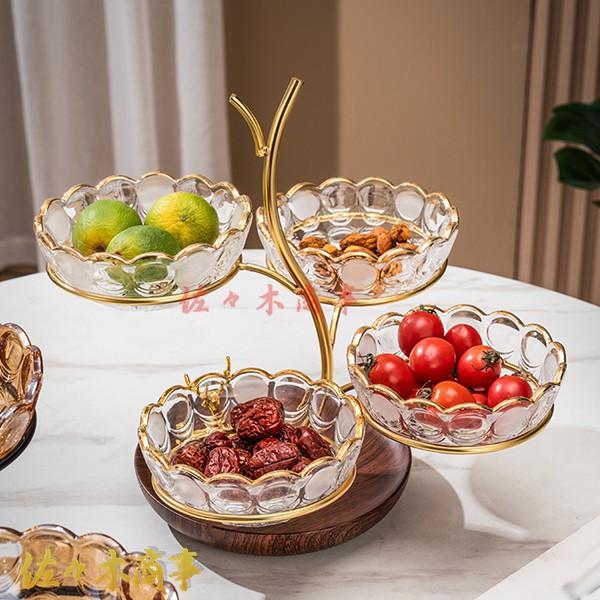 ケーキスタンドカップケーキスタンド ガラス 3皿 4皿 ウェディングプレート ケーキ装飾 お菓子皿 ...