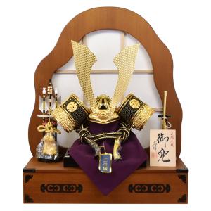 五月人形 コンパクト 兜 兜飾り おしゃれ 5月人形 かぶと 10号 大鍬 弓