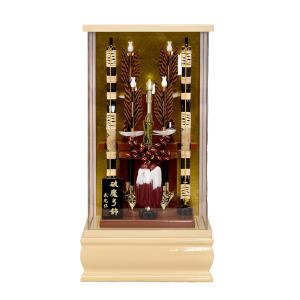 久月 破魔弓 18号 優雅 本籐巻 オルゴール付き ガラスケース飾り 初