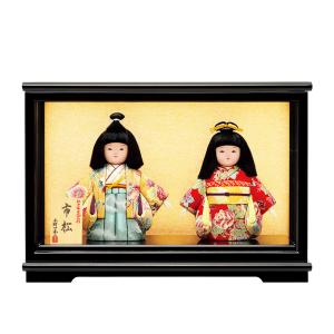 市松人形30号 水色 正絹 友禅 絞り 女の子 いちまつ人形 訳あり 倉庫