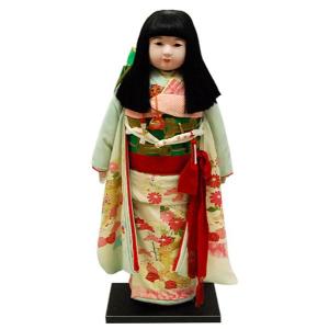 市松人形 小出松寿作(13号 尺二 切嵌金彩刺繍 FUKU-R4-117)お出迎え