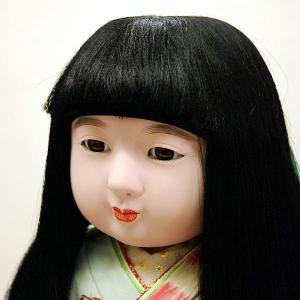 市松人形30号 水色 正絹 友禅 絞り 女の子...の詳細画像2