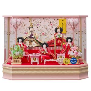 雛人形 久月 ひな人形 親王飾り ガラスケース コンパクト ケース飾り