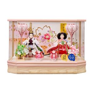 久月 雛人形 ひな人形 お祝い ケース飾り 親王飾り ケース入り ガラス