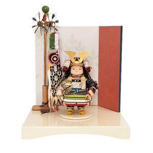 五月人形三段飾り105子供大将赤黄白糸【武者人形】 : 人形のモリシゲ