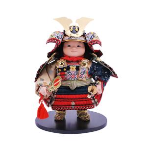 久月 【100周年記念祭】五月人形 子供大将飾り 平飾り 武者人形 高