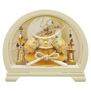 久月 五月人形 ケース飾り ケース入り 5月人形 コンパクト 兜飾り 金